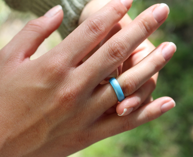 Silikone ring i farven Baby Blue