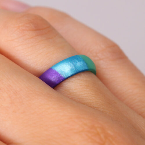 Silikonering i regnbue farver