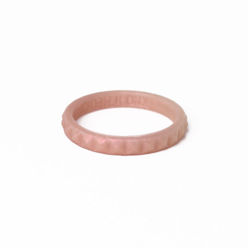 Slim Pyramid Silikonering i rose gold
