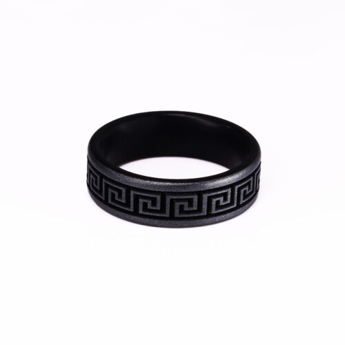 Silicone ring engraved greek style
