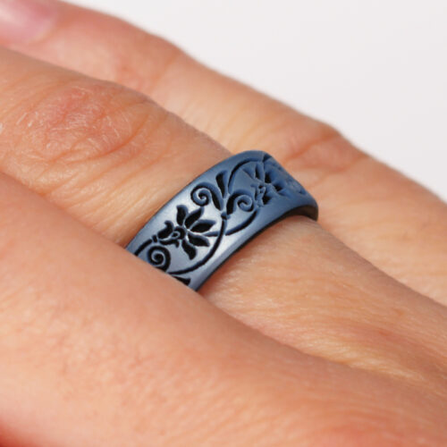 Silikonering med blomster design